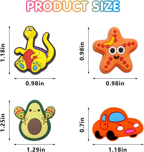 100 Pcs Different Style Pencil Topper Decoration,Cute PVC Different Pencil Charms Clip Designs for Boys and Girls,Cute School Supplies Classroom R...