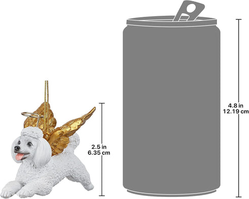 ANGEL WHITE POODLE ORNAMENT...