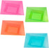 Party Essentials 10 Count Hard Plastic Square Twist Salad/Snack Bowls, 12-Ounce, Assorted Neon...