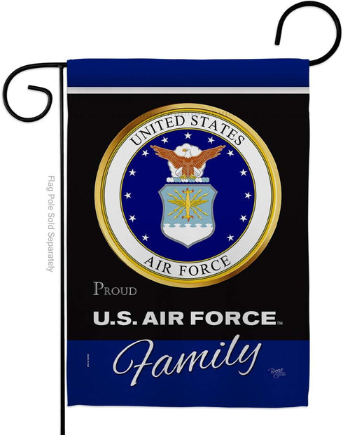 Air Force Proudly Family Garden Flag Armed Forces USAF United State American Military Veteran Retire Official Small Decorative Gift Yard House Ban...