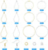 720Pcs Earring Making Kit with 120 Beading Hoop Earring Finding Component,200 Hooks,200 Jump Rings,200 Earring Backs,Teardrop Round Earrings Beadi...