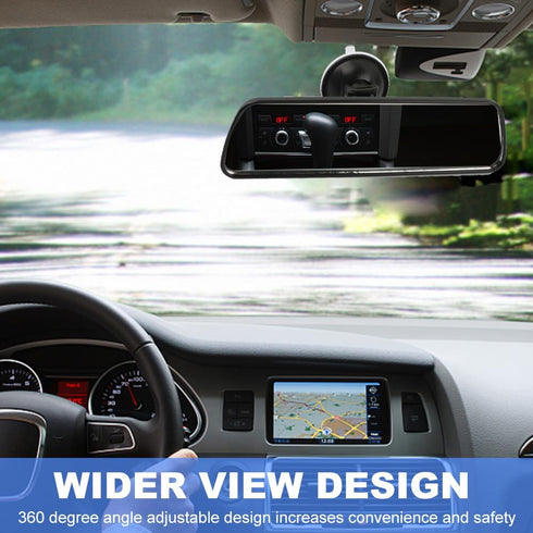 Car Rear View Mirror with Suction Cup, HD Rear View Mirror, Anti-Glare Mirrors, 360-Degree Adjustable, Reduce Blind Spots, Suitable for Car, Boat,...