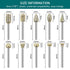Diamond Grinding Burr Drill Bit Set for Dremel Rotary Tool 20Pcs Diamond Burr Bits with 1/8 Inch Shank Rotary Tool Accessories for Stone Glass Cer...