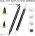 Dual Tip Acrylic Paint Pens Markers, 8 Pack Black & White Paint Pens for Wood, Canvas, Stone, Rock Painting, Glass, Ceramic Surfaces, DIY Art Supp...