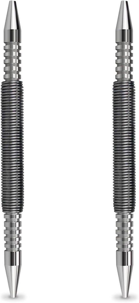 2 Pcs Dual Head Nail Setter 3/32? and 1/8? Spring Loaded Nail Set Hammerless Double Ended Nail Punch Tool, 3500 PSI Striking Force Counter Punch...