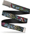 Buckle-Down mens Buckle-down Web Live Hard Tattoo 1.5" Belt, Multicolor, 1.5 Wide - Fits up to 42 Pant Size US...