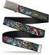 Buckle-Down mens Buckle-down Web Live Hard Tattoo 1.5" Belt, Multicolor, 1.5 Wide - Fits up to 42 Pant Size US...