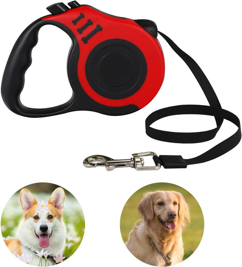 Retractable Dog Leash,Heavy Duty Dog Leash Retractable,Dog Walking Leash for Small Dog or Cat up to 26 lbs,360° Tangle-Free Strong Nylon Tape,Anti...