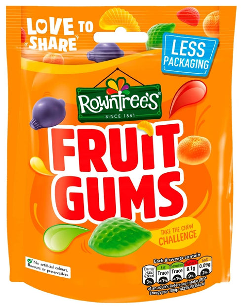 Rowntree's Fruit Gums Sweets Sharing Pouch, 150 g...