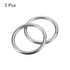 uxcell Stainless Steel O Rings, 3pcs 50mm(1.97") Outer Dia. 5mm Thickness Multi-Purpose Metal Welded O-rings Round Rings for Hardware Luggage Acce...