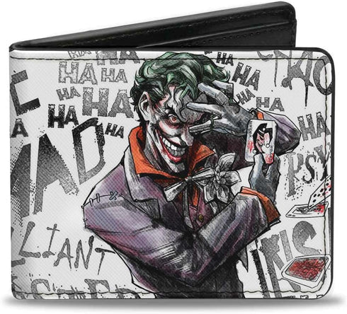 Buckle-Down Wallet Joker Brilliant-twisted-insane-mad Psycho Pose/cards Accessory...