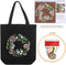 Canvas Tote Bag Embroidery Kit with Flower Pattern Instructions DIY Arts Crafts Supplies Cloth Threads Tools Beginners Needlepoint Kits(1)......