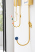 COLLECTIVE HOME - Monogram Wall Hooks, Wall Mounted Hooks for Hanging, Wood Letters for Wall Decor, Home-Bedroom-Livingroom Gold Decor, Decorative...