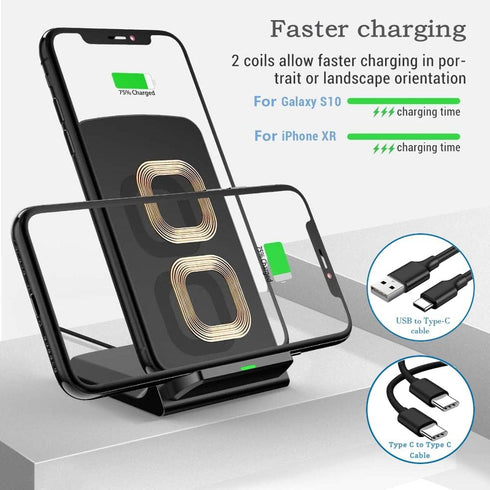 20W Fast Wireless Charger,Wireless Charging Stand Compatible with iPhone 15,15 Pro,14,13,12,11 Series/X/XS/XR/8, Phone Charger for Galaxy S24/S23/...