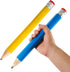 2pcs 13 Inch Wooden Jumbo Pencils, Blue & Yellow Large Toy Pencil with Cap & Eraser Oversized Giant Big Pencil Funny Extra Huge Novelty Pencil for...