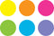 Spot On Dry Erase Desktop Writing Spots Bright Circles 7" (Model: TCR77551)...
