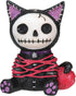Black Mao Mao Cat Furry Bones Statue Display...