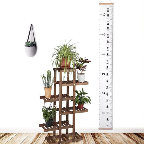 Hanging Growth Chart, Height Measure Ruler Roll Up Wooden Canvas Growth Ruler for Kids Baby Birthday Gift,White,A1...