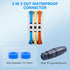 5PCS IP68 Waterproof Junction Box, Outdoor 3 Way Electrical Cable Connector, Replaceable Lever Wire Connectors for AWG 28-12, Quick Screwless Inst...