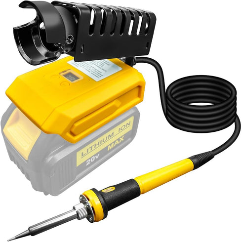Soldering Iron Station Compatible with Dewalt 20V/18V DCB203 DCB204 DCB205 DCB206 Battery, Portable Cordless Soldering Iron Station Tool for DIY A...