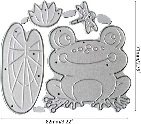 Frog Lotus Pond Metal Die Cuts,Cutting Dies Cut Stencils for Scrapbooking DIY Album Stamp Paper Card Embossing Decoration Craft...