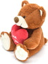 I Love You! 10'' Teddy Bear with Red Heart, Soft Plush Bear Doll Stuffed Animal Toys Valentines Day Decor Gifts for Her/Girlfriend Lover Mom Kids ...