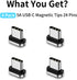 Magnetic Connector Tips Head for USB-C Android Devices (4 Pack), only Compatible 5A Magnetic Charging Cable or Magnetic Adapter...