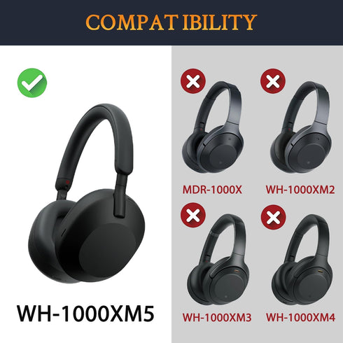 SOULWIT Cooling-Gel Replacement Earpads for Sony WH-1000XM5 (WH1000XM5) Noise Canceling Headphones, Ear Pads Cushions with High-Density Noise Isol...