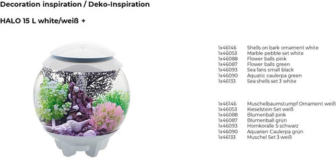 BiOrb 46133.0 Sea Shell Set 3 White Aquariums...
