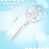 3 Pieces 6.3 Inches Acrylic Scissors Clear Silver Scissors Fabric Scissors Straight Acrylic Stainless Steel Multipurpose Craft Scissors for Office...