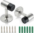 3 Inch Heavy Duty Floor Stop, Zinc Alloy Floor Mount Door Stopper with Rubber Bumper & Mounting Screws (Brushed Nickel, 2PCS)...