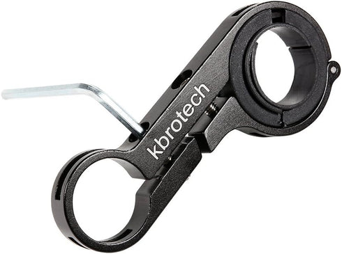 Bike Handlebar Extender Double Handlebar Extension Carbon Fiber Mount Holder with Aluminum Alloy Braket Space Saver (DBlack)...