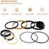 for Case 1543273C1/Case G109423/Case G105545 Hydraulic Cylinder Seal Kit (for Rod Size: 2'', Bore Size: 4'') for Case 450 455 550 580 650 680 780 ...