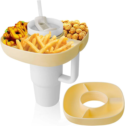 Snack Bowl for Stanley Cup 40 oz Tumbler with Handle, Reusable Stanley Snack Tray, Silicone Stanley snack bowl, Snack Ring for Stanley Accessories...