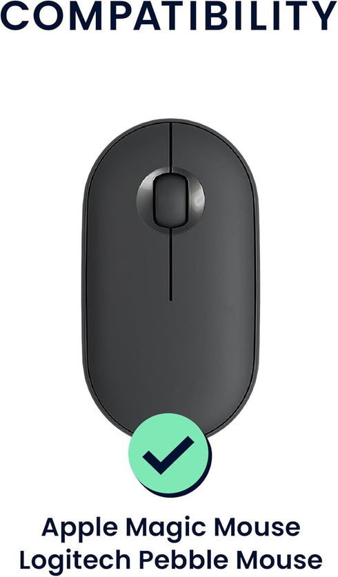kwmobile Silicone Cover Compatible with Logitech Pebble Mouse Cover - Soft Mouse Protector Grip - White...