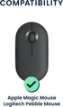 kwmobile Silicone Cover Compatible with Logitech Pebble Mouse Cover - Soft Mouse Protector Grip - White...