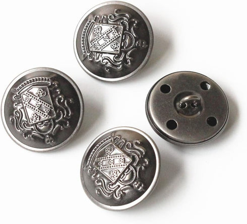 14 PCS Antique Silver Metal Blazer Buttons Set 23mm 18mm for Blazers, Suits, Sport Coat, Uniform, Jackets (MB20322)...