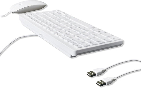 Wired Keyboard and Mouse Combo Slim & Quiet, USB Connection, Compact Keyboard, US English, White...