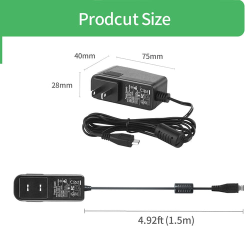 Security-01 2-Pack 5V 2A Power Supply with Plug Micro USB for Security Camera IPC...