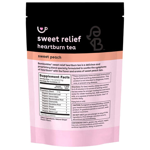 Bamboobies Women's Pregnancy Herbal Tea for Nursing Support, Sweet Peach, Boosts Milk Production, Organic, Non GMO, Caffeine Free, and Sugar Free,...