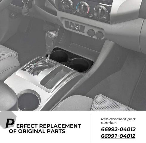 JOYTUTUS Door Cup Holder Insert Compatible with 2005-2017 Tacoma, Durable Car Cup Holder OE Replacement Accessories 66991-04012 66992-04012...