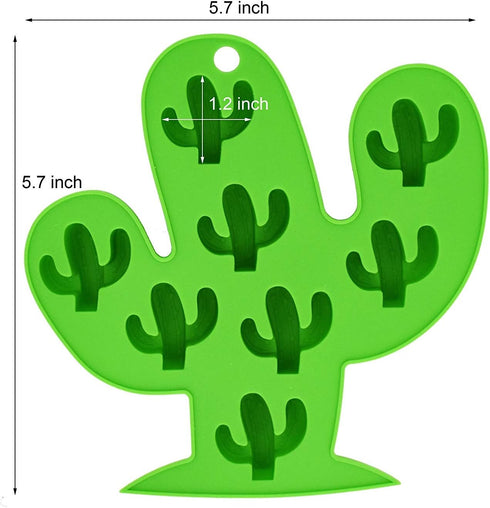Fewo 2Pcs Mini Cactus Ice Cube Tray, Cacti Silicone Molds Set for Chocolate Candy Cake Cupcake Soap Baking Jello Cookie Wax Crayon...
