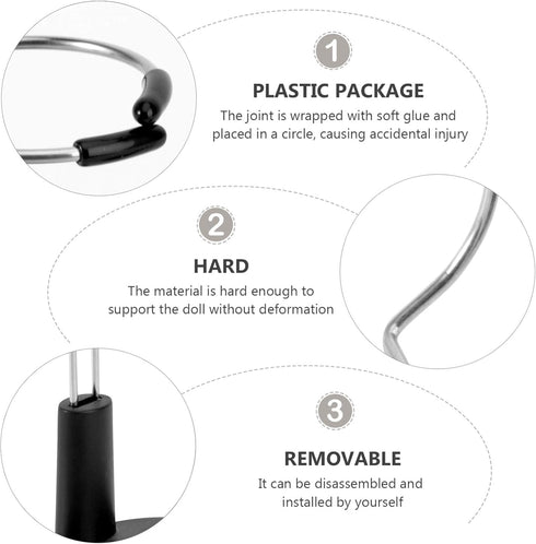 Kisangel 4pcs Doll Stand 15CM Doll Display Holder Aaction Figures Stands Plastic Model Support Frame for Home Store Market...