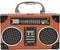 Vintage Radio Clutch Handbag Leather Top Handle Crossbody Shoulder Bag...