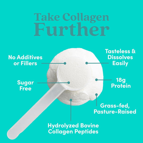 Further Food Unflavored Collagen Peptides Powder, Grass-Fed Pasture-Raised Hydrolyzed Type 1 & 3 Protein, Gut Health + Joint, Hair, Skin, Nails, P...