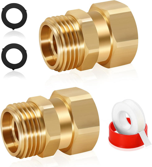 Boltigen Garden Hose Swivel Connector, 3/4GHT Garden Hose Swivel Fitting, 360 Degree Male to Female Hose Adapter for Outdoor...
