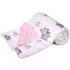 DaysU Silky Micro Soft Plush Baby Blankets for Girls with Print Animal Pattern and Soothing Raised Dots, Double Layer Bed Throws for Baby Crib, El...