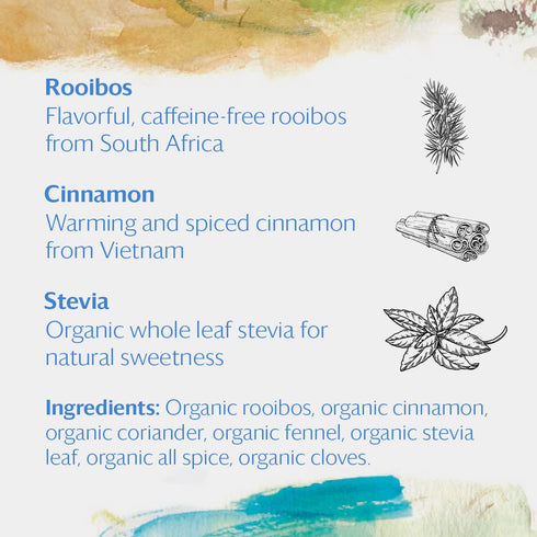 Grace Farms ROOIBOS CHAI Herbal Tea (16 Pyramid Sachets) | Healthy and Caffeine Free | Organic, Fair Trade and Kosher Certified | Gives Back 100% ...