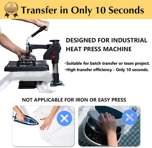 TransOurDream Heat Transfer Paper for Heat Press (25 Sheets, 8.5x11", Light 6.0) Printable Heat Transfer Vinyl for T Shirts Iron on Transfers for ...