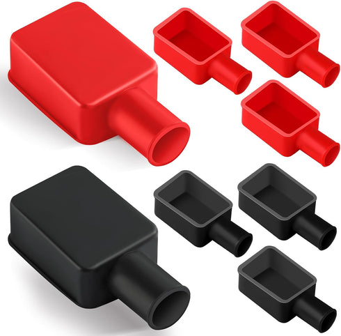 Battery Terminal Cover 8 Pcs, Battery Terminal Protector Isolate Soft Rubber, Positive Battery Terminal Cover Top Post, Battery Post Cover for Car...